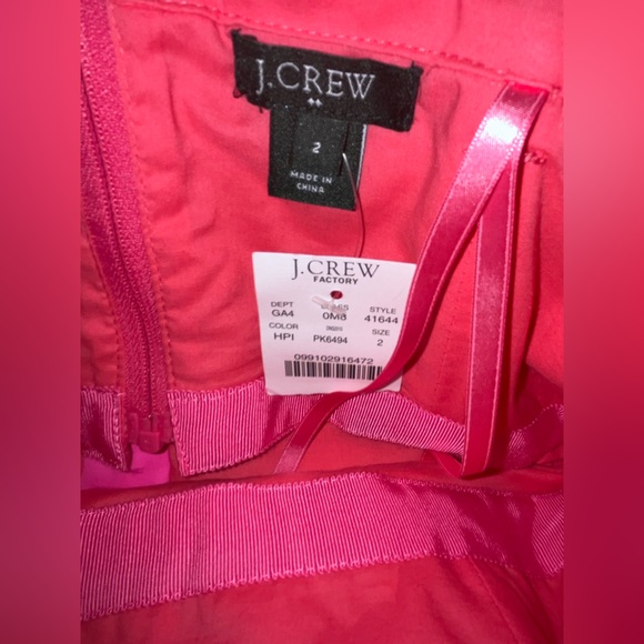 🍭💖 NWT J.Crew Cocktail Flamenca Barbie Ruffle Pink Cocktail Dress Size 2 - Picture 7 of 12